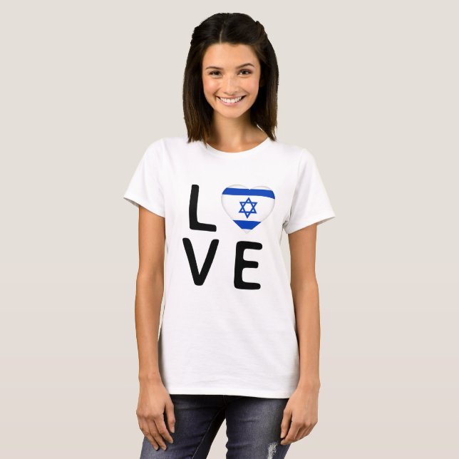 Camiseta Amor - Israel Flag (Frente Completa)