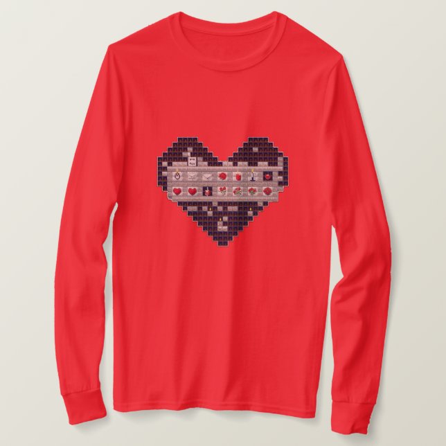 Camiseta Amor ixelado (Frente do Design)