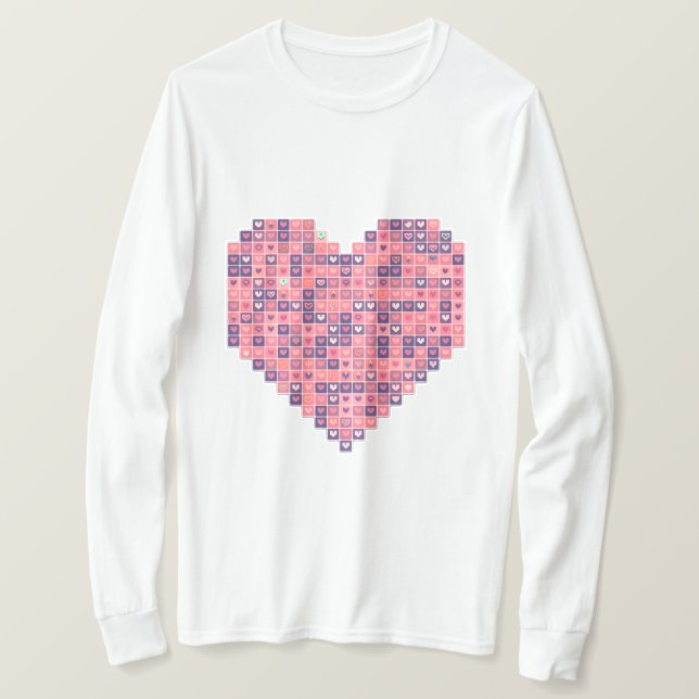 Camiseta Amor ixelado (Frente do Design)