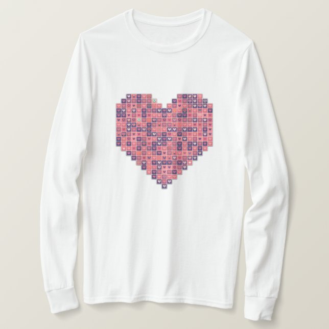 Camiseta Amor ixelado (Frente do Design)
