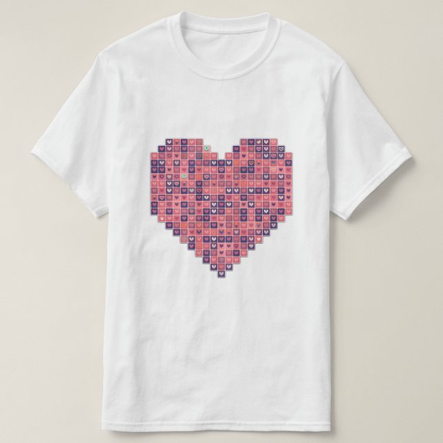 Camiseta Amor ixelado (Frente do Design)