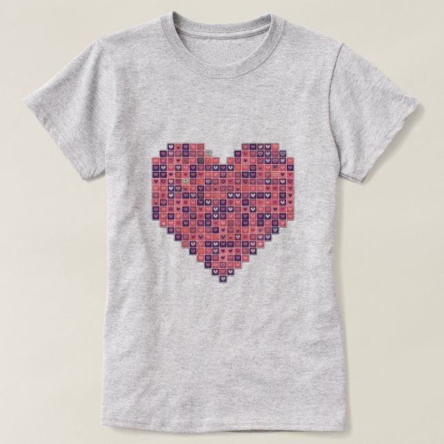 Camiseta Amor ixelado (Frente do Design)