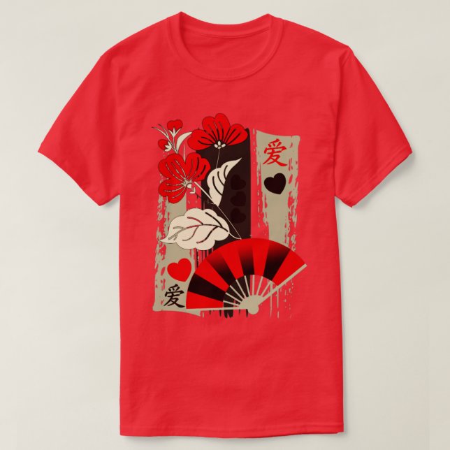 Camiseta Amor japonês (Frente do Design)