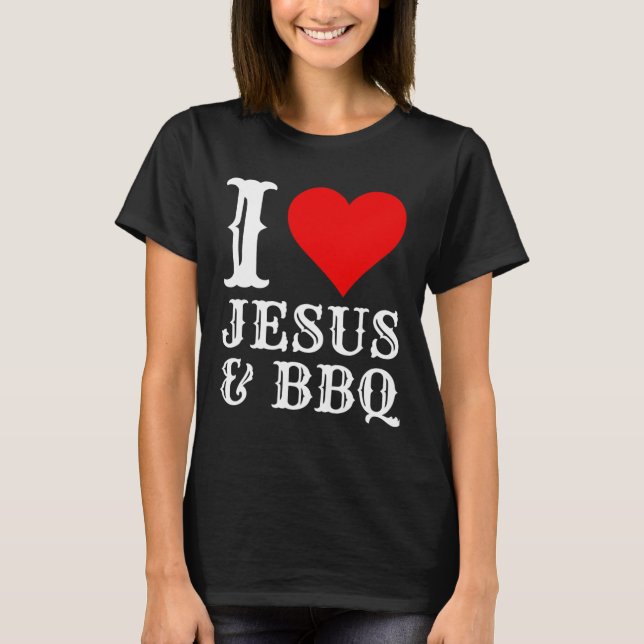 Camiseta Amor Jesus Churrasco Orgulhoso Comida Cristão Carn (Frente)