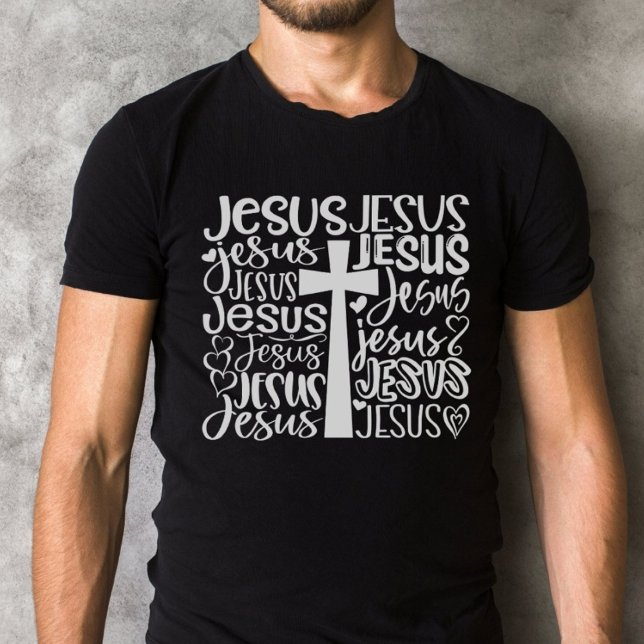Camiseta Amor Jesus Cristo Cross Text (Criador carregado)