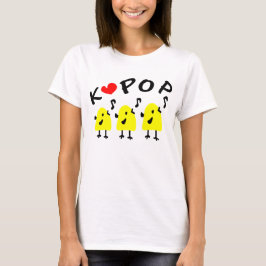 Camiseta AMOR K POP, PÁSSAROS CANTANDO Datas Boneca (Ajusta