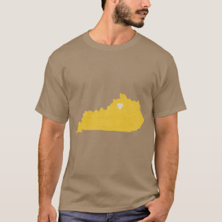 Camiseta Amor Kentucky em Amarelo Oversized
