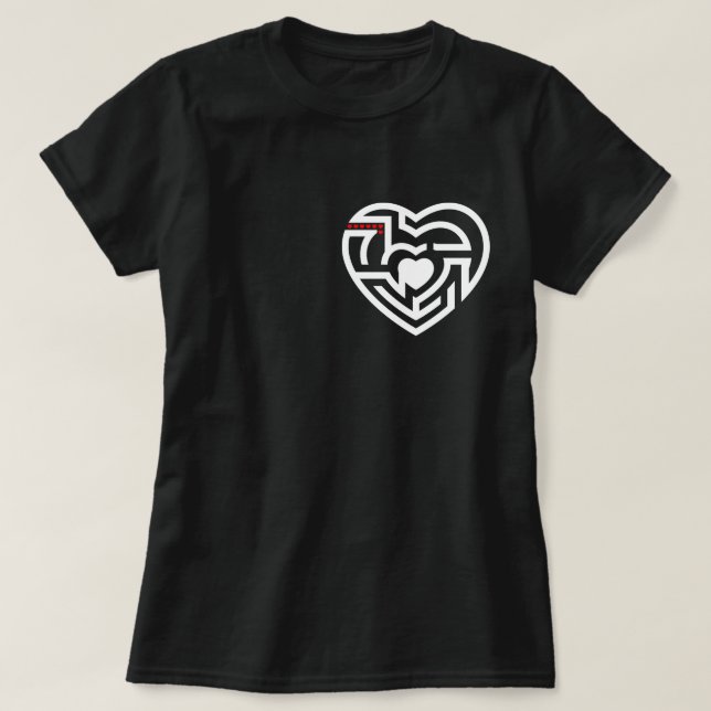 Camiseta amor labirinto (Frente do Design)