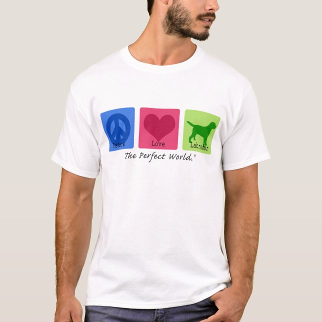 Camiseta Amor labrador retriever da paz (Frente)