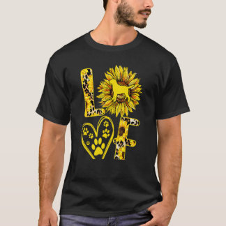 Camiseta Amor Labrador Retriever Girassol Labrador Cão Próp