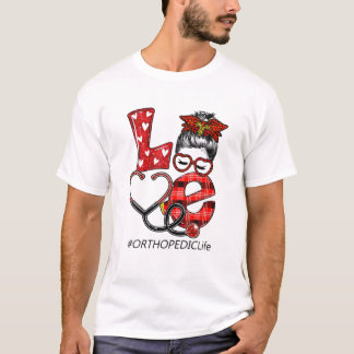 Camiseta Amor Leopardo Xadrez Enfermeira