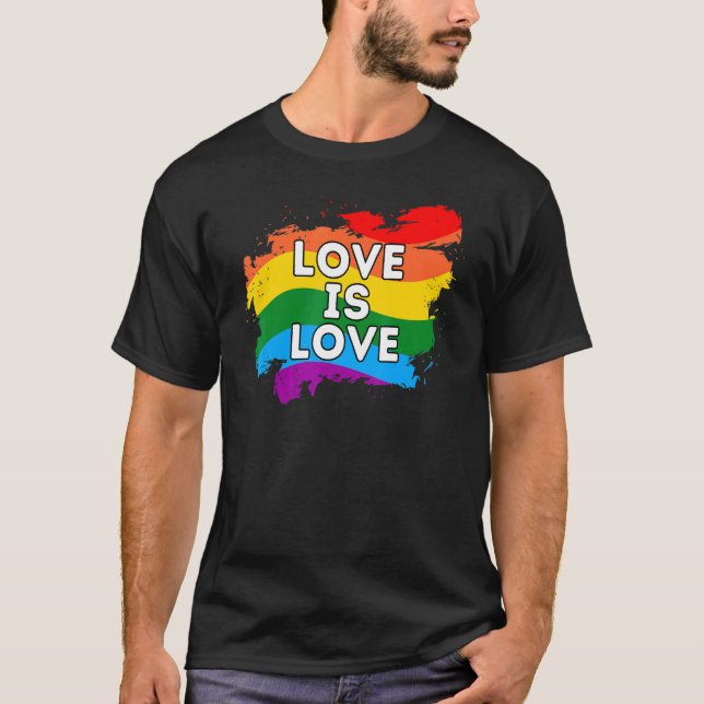 Camiseta Amor Lgbtq Lgbtq Lgbtqia Rainbo (Frente)