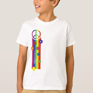Camiseta AMOR LIBERDADE DE PAZ Flores