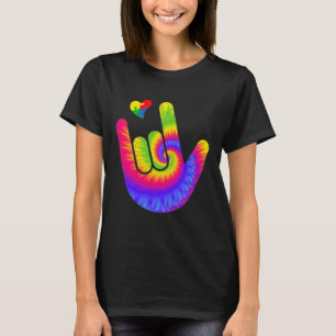 Camiseta Amor Linguagem de Sinais Autismo Sensibilização Co