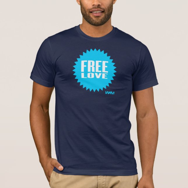 Camiseta amor livre - azul (Frente)
