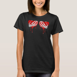 Camiseta Amor Louco Machuca Dor Cardíaca Quebrada Esqueleto