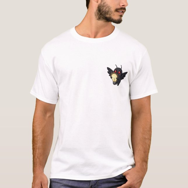 Camiseta Amor Luminoso: Adorável Chibi Mothman (Frente)