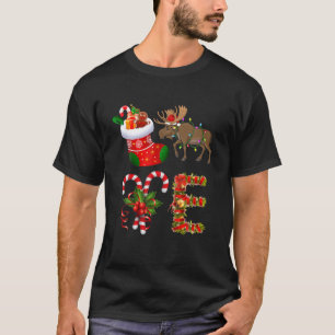 Camiseta Amor Luzes de Natal Moose Levavam Noel Hh Engraça