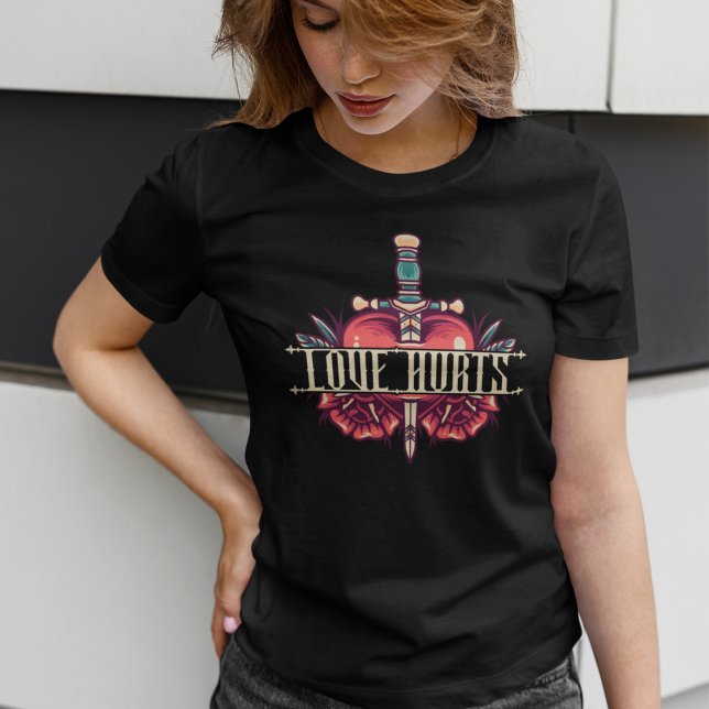 Camiseta Amor Machuca coração e punhal (Criador carregado)