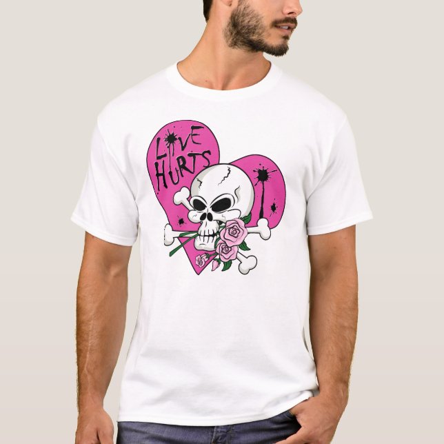Camiseta Amor Machuca crânio (Frente)