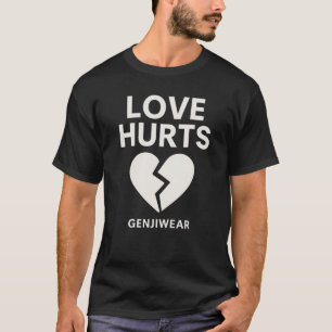 Camiseta AMOR MACHUCA - Design de Coração Quebrado Minimali