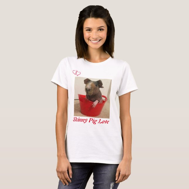 Camiseta Amor magro do porco (Frente Completa)