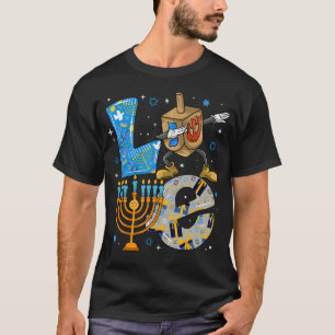 Camiseta Amor Menorah Dreidel Hanukkah Chanukah Judaico Fof