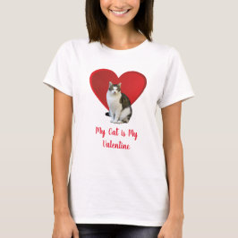 Camiseta Amor Meu Gato/Dia de os namorados