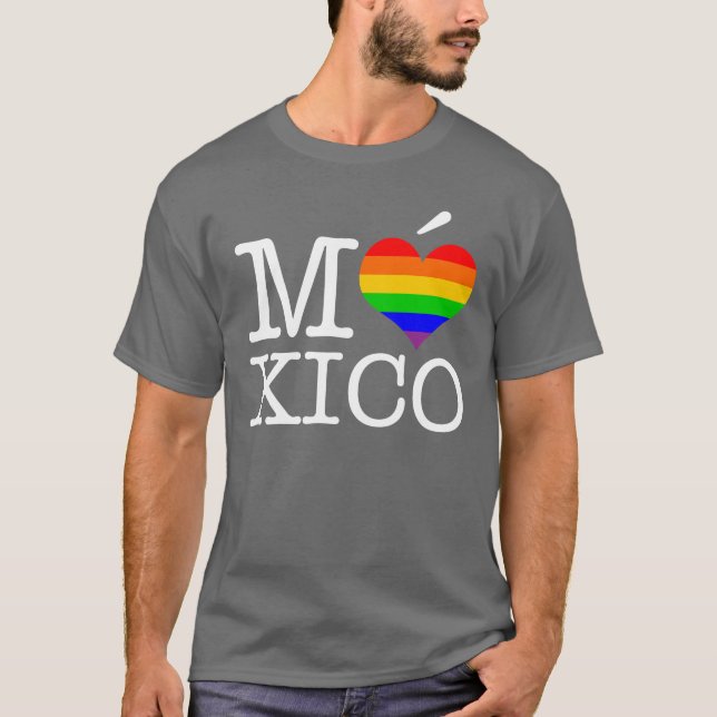 Camiseta Amor México do orgulho (Frente)