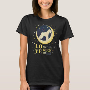 Camiseta Amor Miniatura Cão Schnauzer À Lua
