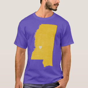 Camiseta Amor Mississippi em Amarelo Oversized