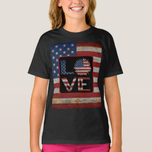 CAMISETA AMOR MODERNO BANDEIRA AMERICANA ESTRAGADA BANDEIRA