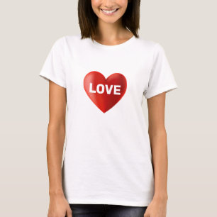 Camiseta Amor Moderno Texto e Coração