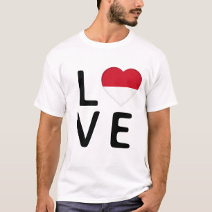 Camiseta Amor - Mônaco Flag