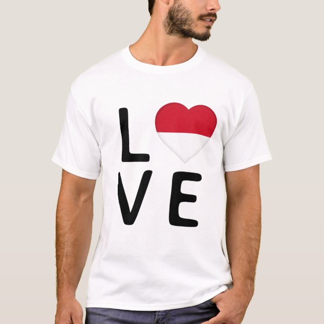 Camiseta Amor - Mônaco Flag (Frente)