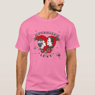 Camiseta amor monstro rockabilly frankenstein valentine