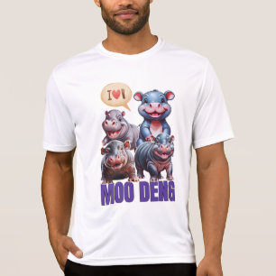Camiseta Amor moo Deng Tailandês engraçado bebê famoso hipp