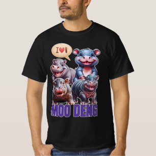 Camiseta Amor moo Deng Tailandês engraçado bebê famoso hipp