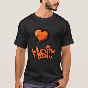 Camiseta Amor Música coração graffiti tag arte rua vocal vi