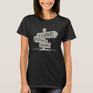 Camiseta Amor Música Country Tocador de Banjo Guitarra