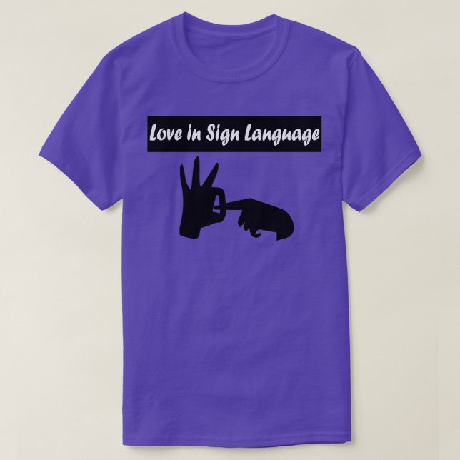 Camiseta amor na linguagem de sinais 4 (Frente do Design)