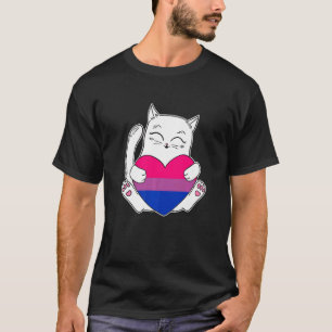 Camiseta Amor Não Binário de Gato Cardíaco Bissexual