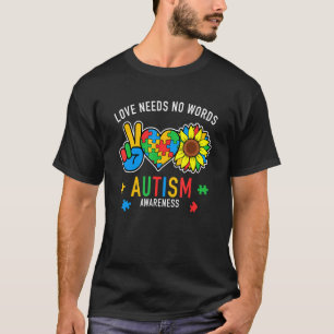 Camiseta Amor Não Precisa De Palavras Autismo Sensibilizaçã
