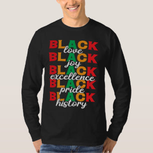 Camiseta Amor Negro Alegria Excelência Orgulho História His