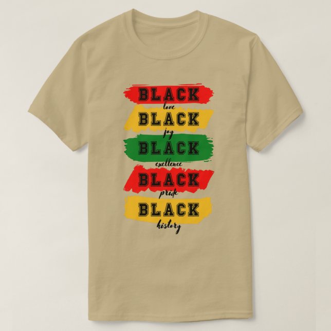 Camiseta Amor negro alegria negra excelência negra orgulho  (Frente do Design)