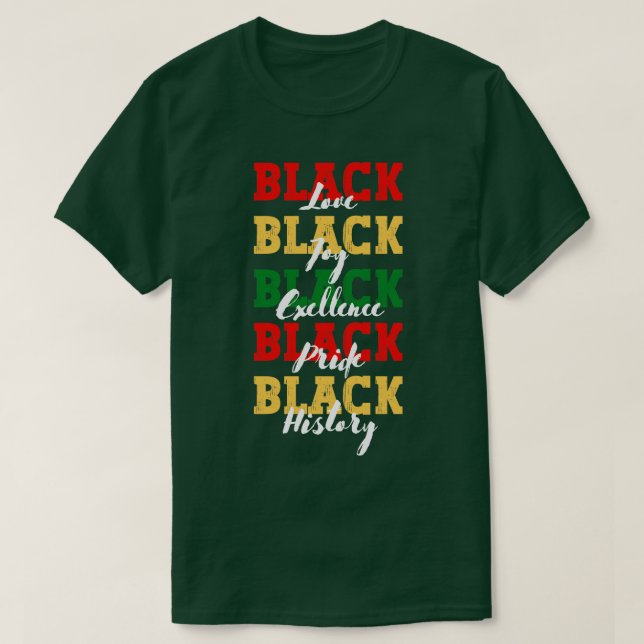 Camiseta Amor negro alegria negra excelência negra orgulho  (Frente do Design)
