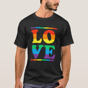 Camiseta Amor No Arco-Íris Cores Lgbtq Gay Lésbica