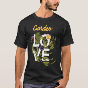 Camiseta Amor no Jardim Plantas Tropicais Folhas Flores Jar