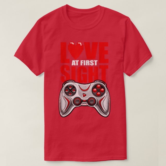 Camiseta Amor no jogo do primeiro Dia de os namorados (Frente do Design)