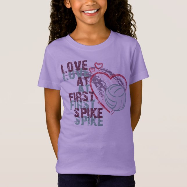 CAMISETA AMOR NO PRIMEIRO T-SHIRT DO VOLEIBOL DO PONTO (Frente)